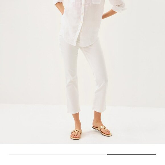 NWT Lilly Pulitzer Sea View Linen Button Down Top Size Large New $128 - Picture 4 of 9